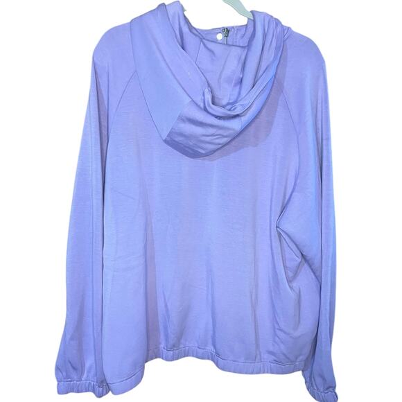 Isabella Active Wear Hooded Bomber Jacket Viola Purple Size 2X - Picture 2 of 4